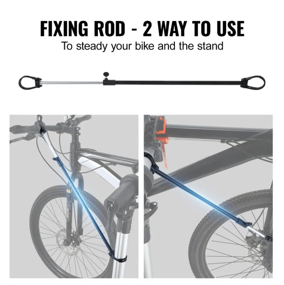 VEVOR Bike Repair Stand, 66 lbs Heavy-duty Aluminum Bicycle Repair Stand, Adjustable Height Bike Maintenance Workstand with Magnetic Tool Tray Telescopic Arm, Foldable Bike Work Stand for Home, Shops