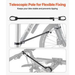 VEVOR Bike Repair Stand, Max. 110 lb Heavy-duty Bicycle Work Stand with 40.3-59.4 in Adjustable Height & Large Tool Tray, Foldable Ebike Maintenance Rack, Shop Home Mechanics for Mountain Road Bike
