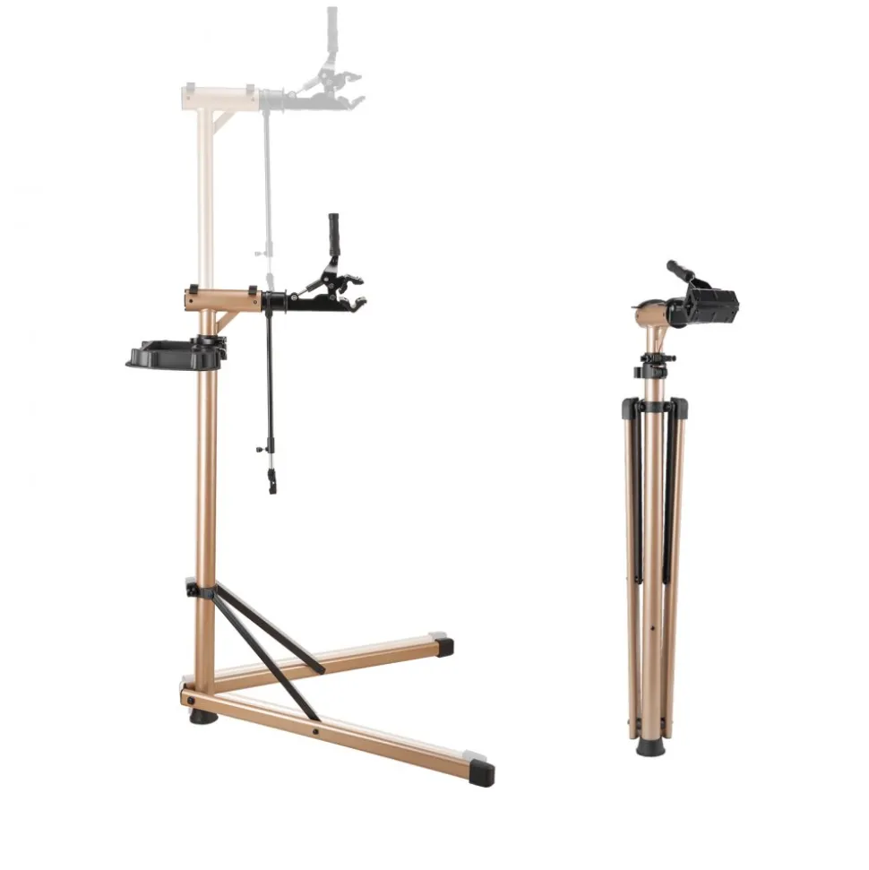 VEVOR Bike Repair Stand, Max. 110 lb Heavy-duty Bicycle Work Stand with 40.3-59.4 in Adjustable Height & Large Tool Tray, Foldable Ebike Maintenance Rack, Shop Home Mechanics for Mountain Road Bike