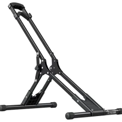 VEVOR Bike Stand, Foldable Freestanding Bike Storage Rack, Carbon Steel Garage Bicycle Floor Stand, Fits 20-29 in Wheel Diameters, Drill-Free Installation, Ideal for Garage, Apartment, Home, Black