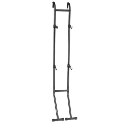 VEVOR Bike Stand for 2 Bikes, Freestanding Vertical Bike Storage Rack, with Height-Adjustable Hooks, Heavy-Duty Carbon Steel Standing Bicycle Floor Stand, Ideal for Garage, Apartment, Home, Black