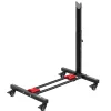 VEVOR Bike Stand, Freestanding Vertical & Horizontal Bike Storage Rack, with Lockable Casters, Height Adjustable Carbon Steel Upright Garage Bicycle Floor Stand, for 20-29 in Wheel Diameters, Black