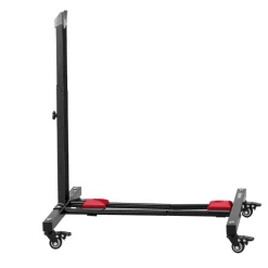VEVOR Bike Stand, Freestanding Vertical & Horizontal Bike Storage Rack, with Lockable Casters, Height Adjustable Carbon Steel Upright Garage Bicycle Floor Stand, for 20-29 in Wheel Diameters, Black