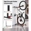 VEVOR Bike Stand 2 Pack, Freestanding Vertical & Horizontal Bike Storage Rack, with Lockable Casters, Height Adjustable Carbon Steel Upright Garage Bicycle Floor Stand, for 20-29 in Wheels, Black