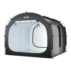 VEVOR Bike Storage Tent, 5 Bikes, Outdoor Spacious Bike Storage Tent with Ventilated Window, Waterproof Easy-to-Install Bike Tent with High Strength Fiberglass & Dual Zippers, Fit for Bicycle