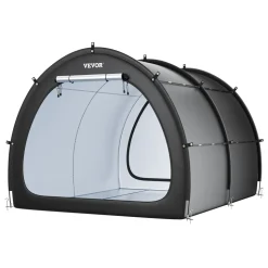 VEVOR Bike Storage Tent, 5+ Bikes, Outdoor Spacious Bike Storage Tent with Ventilated Window, Waterproof Fan-Shaped Bike Tent with High Strength Fiberglass & Dual Zippers, Fit for Bicycle
