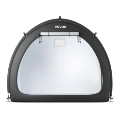 VEVOR Bike Storage Tent, 1 to 2 Bikes, Outdoor Spacious Bike Storage Tent with Ventilated Window, Waterproof Fan-Shaped Bike Tent with High Strength Fiberglass & Dual Zippers, Fit for Bicycle