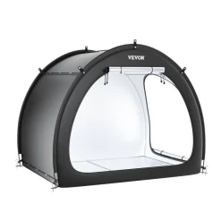 VEVOR Bike Storage Tent, 1 to 2 Bikes, Outdoor Spacious Bike Storage Tent with Ventilated Window, Waterproof Fan-Shaped Bike Tent with High Strength Fiberglass & Dual Zippers, Fit for Bicycle