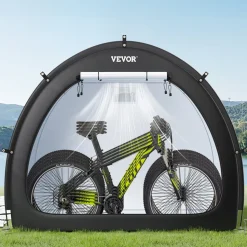 VEVOR Bike Storage Tent, 4 to 5 Bikes, Outdoor Spacious Bike Storage Tent with Ventilated Window, Waterproof Fan-Shaped Bike Tent with High Strength Fiberglass & Dual Zippers, Fit for Bicycle