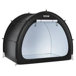 VEVOR Bike Storage Tent, 4 to 5 Bikes, Outdoor Spacious Bike Storage Tent with Ventilated Window, Waterproof Fan-Shaped Bike Tent with High Strength Fiberglass & Dual Zippers, Fit for Bicycle