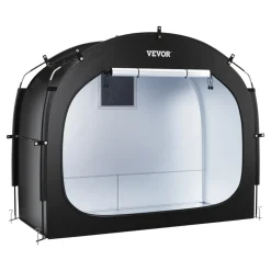 VEVOR Bike Storage Tent, 4 to 5 Bikes, Outdoor Spacious Bike Storage Tent with Ventilated Window, Waterproof Easy-to-Install Bike Tent with High Strength Fiberglass & Dual Zippers, Fit for Bicycle
