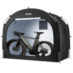 VEVOR Bike Storage Tent, 4 to 5 Bikes, Outdoor Spacious Bike Storage Tent with Ventilated Window, Waterproof Easy-to-Install Bike Tent with High Strength Fiberglass & Dual Zippers, Fit for Bicycle