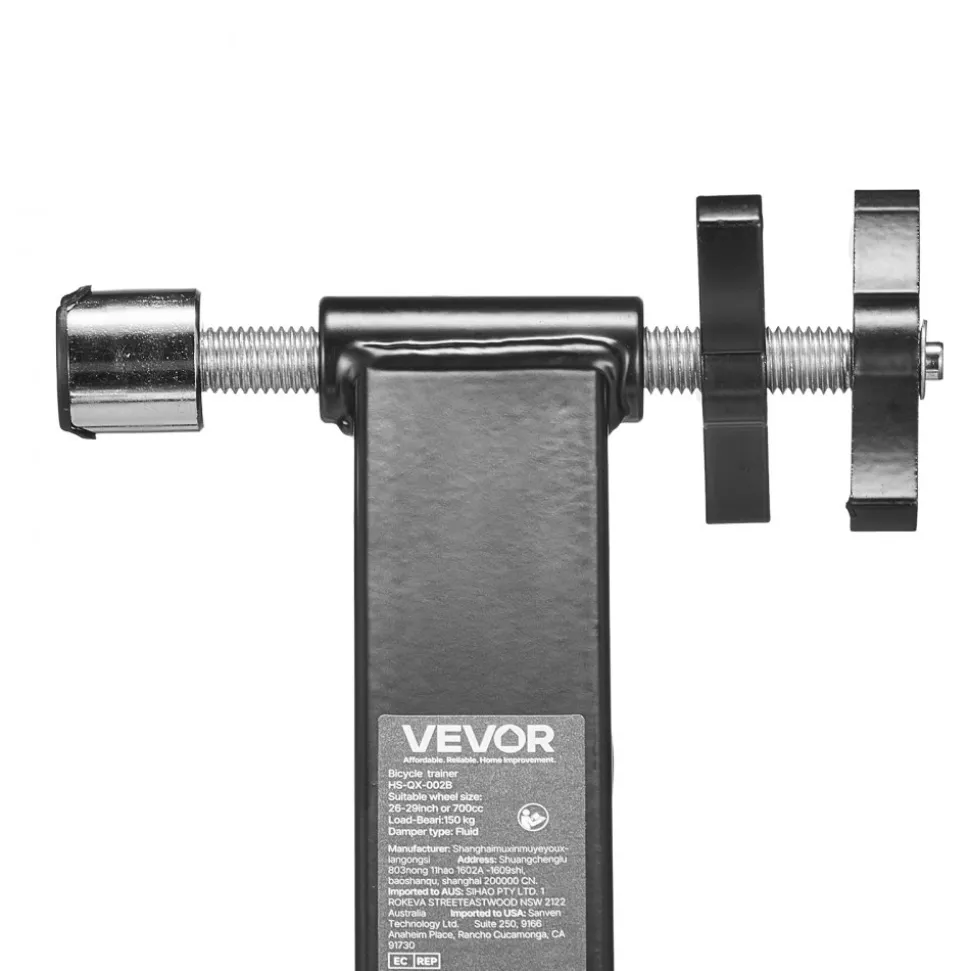 VEVOR Bike Trainer, 26-29 Inch & 700C Wheels, Foldable Fluid Bicycle Stationary Trainer Stand for Indoor Exercise Riding with Quick Release Skewer & Front Wheel Riser Block, Fits Road Bikes, Black