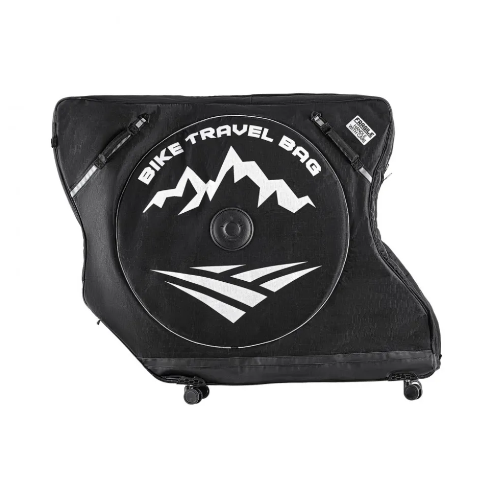 VEVOR Bike Travel Bag, Road Bike Bag Road Bicycle Storage Carry with TSA Lock & Dual Zipper, Black Bicycle Case Wheelbase 37-42 in for Air Travel, Outdoor Use, Airplane, Car, Train, Subway Transport