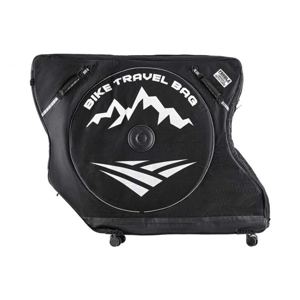 VEVOR Bike Travel Bag, Road Bike Bag Road Bicycle Storage Carry with TSA Lock & Dual Zipper, Black Bicycle Case Wheelbase 37-42 in for Air Travel, Outdoor Use, Airplane, Car, Train, Subway Transport