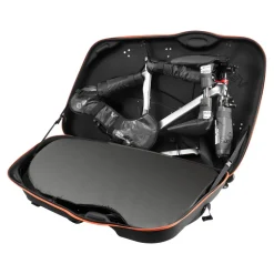 VEVOR Bike Travel Case, Bicycle Travel Bag with EVA Hard Shell, Quick-Release Buckle, Dual Zipper, TSA Lock and Wheels, Black Bicycle Case for Airplane, Easy Transportation Bag for 700C Road Bike