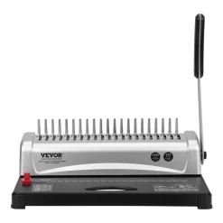 VEVOR Binding Machine, Comb Binding Machine 21-Holes Binding 450 Sheets, Book Binder Machine with 100 PCS 3/8'' Comb Binding Spines, for Letter Size, A4, A5