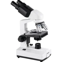 VEVOR Binocular Microscope, 40-5000X Magnification, Professional Compound Microscope for Adult with Dual Stage and Two Sets of Eyepieces, Aluminum Alloy Body, Includes LED Light and Phone Holder
