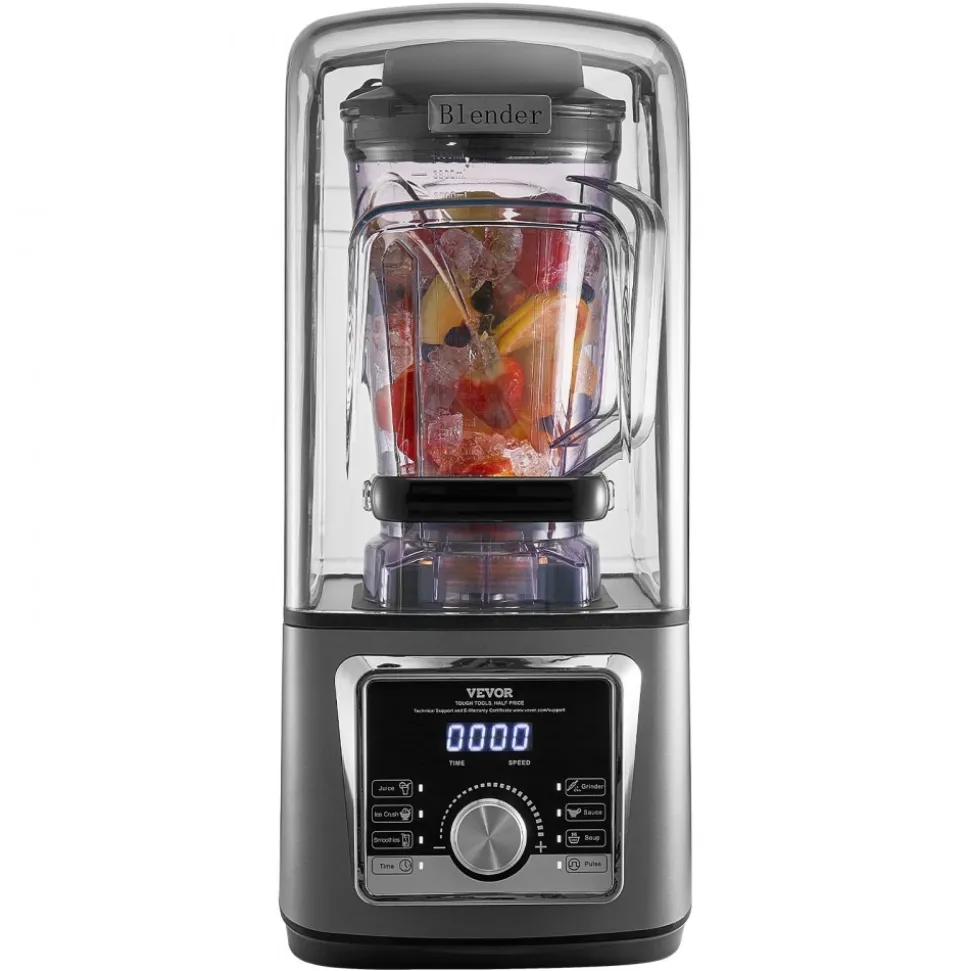 VEVOR Blender for Smoothies, 135 oz 1400W, Professional Blender with Powerful Motor, Multi-Functional Food Processing Blender with Noise Cover for Smoothie/Milkshake/Juice, Fits for Kitchen
