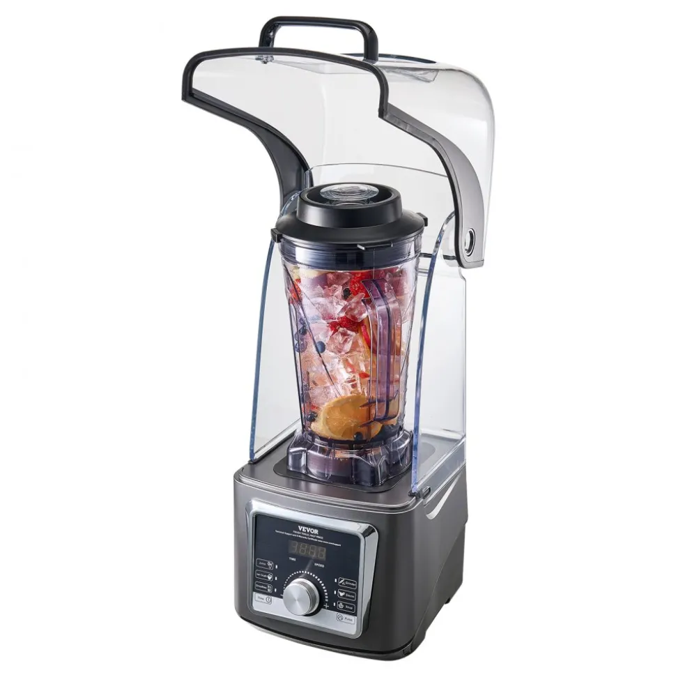 VEVOR Blender for Smoothies, 135 oz 1400W, Professional Blender with Powerful Motor, Multi-Functional Food Processing Blender with Noise Cover for Smoothie/Milkshake/Juice, Fits for Kitchen