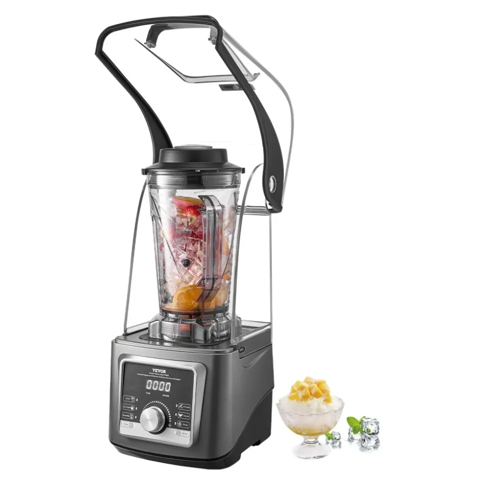 VEVOR Blender for Smoothies, 135 oz 1400W, Professional Blender with Powerful Motor, Multi-Functional Food Processing Blender with Noise Cover for Smoothie/Milkshake/Juice, Fits for Kitchen