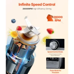 VEVOR Blender for Smoothies, 85 oz 1400W, Professional Blender with Powerful Motor, Multi-Functional Food Processing Blender for Smoothie/Milkshake/Juice, Fits for Kitchen