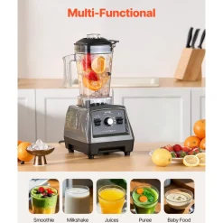 VEVOR Blender for Smoothies, 61 oz 1400W, Professional Blender with Powerful Motor, Multi-Functional Food Processing Blender for Smoothie/Milkshake/Juice, Fits for Kitchen