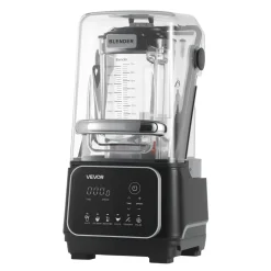VEVOR Blender, 68 oz Professional Countertop Blenders with Shield, 2200W 26000RPM Kitchen Food Processor Combo, Self-Cleaning, Speed Adjustable, 6 Preset Menu for Smoothies, Ice Crushing, Puree, Black
