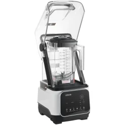 VEVOR Blender, 68 oz Professional Countertop Blenders with Shield, 1400W 26000RPM Kitchen Food Processor Combo, Self-Cleaning, Speed Adjustable, 6 Preset Menu for Smoothies, Ice Crushing, Puree, White
