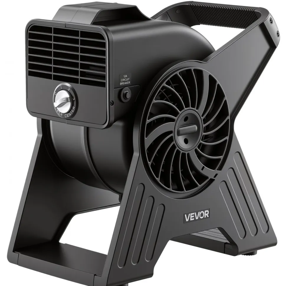 VEVOR Blower Fan, 13 in Portable Utility Floor Fan, 300 CFM, 3 Speeds, Multi-Angle Airflow, Lightweight Portable High Velocity Air Mover, for Drying, Dehumidifying, Carpets, Air Circulation, Cooling