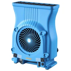VEVOR Blower Fan, Low Profile Air Mover Carpet Dryer, 1000 CFM, 2 Speeds, Multi-Angle Airflow, Lightweight Portable for Crawlspaces, Attics, Basements, Bathrooms, Water Damage Restoration, Blue