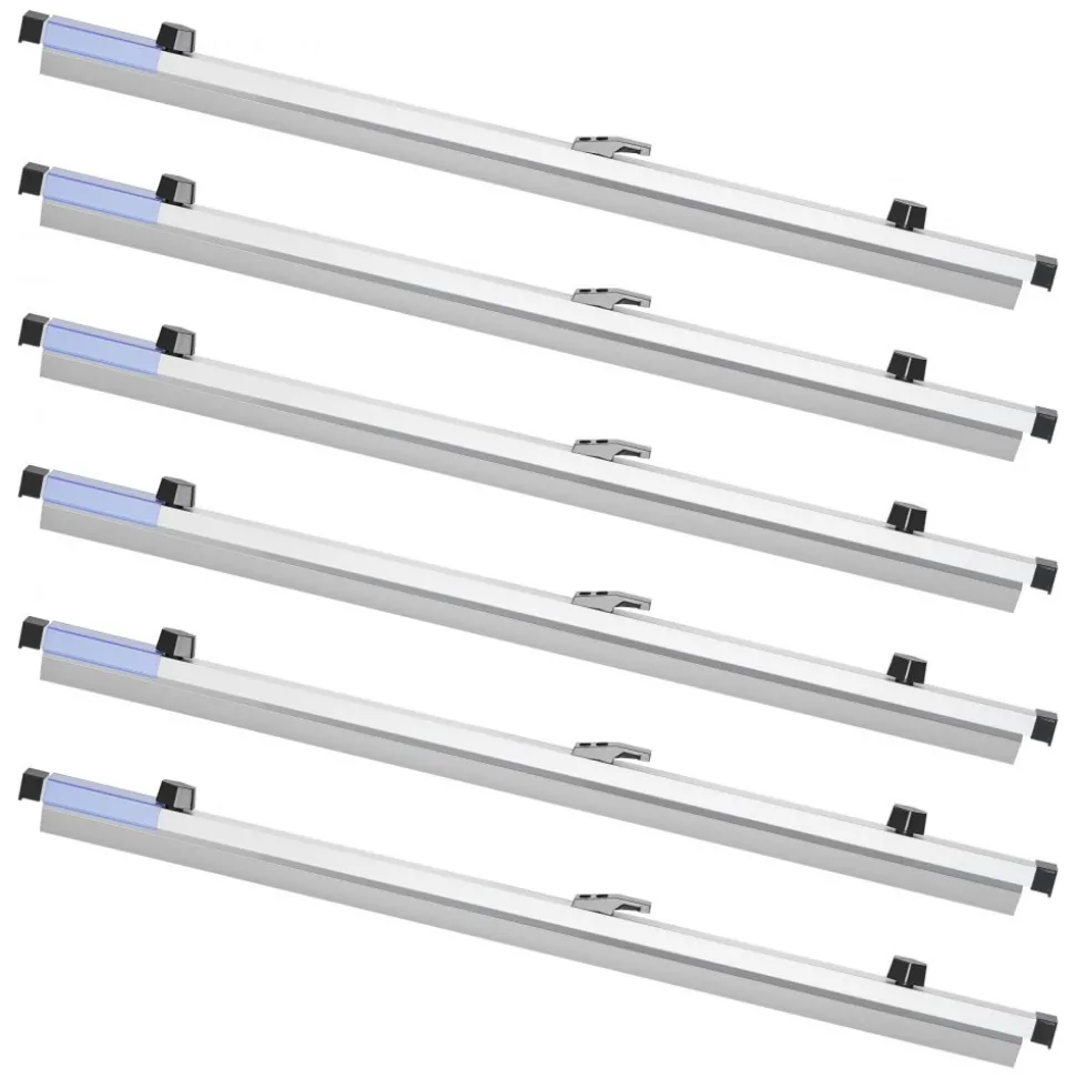 VEVOR Blueprint Clamps, 30 Inches, Blueprint Hanging Clips Binding Strips, Aluminum Construction, Large Document Storage, for Blue Print, Maps, Construction Paper Poster Plans Drawings Arts, Pack of 6
