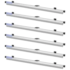 VEVOR Blueprint Clamps, 30 Inches, Blueprint Hanging Clips Binding Strips, Aluminum Construction, Large Document Storage, for Blue Print, Maps, Construction Paper Poster Plans Drawings Arts, Pack of 6