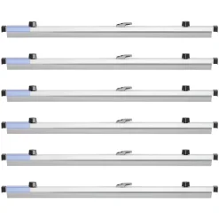 VEVOR Blueprint Clamps, 30 Inches, Blueprint Hanging Clips Binding Strips, Aluminum Construction, Large Document Storage, for Blue Print, Maps, Construction Paper Poster Plans Drawings Arts, Pack of 6