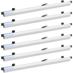 VEVOR Blueprint Clamps, 30 Inches, Blueprint Hanging Clips Binding Strips, Aluminum Construction, Large Document Storage, for Blue Print, Maps, Construction Paper Poster Plans Drawings Arts, Pack of 6
