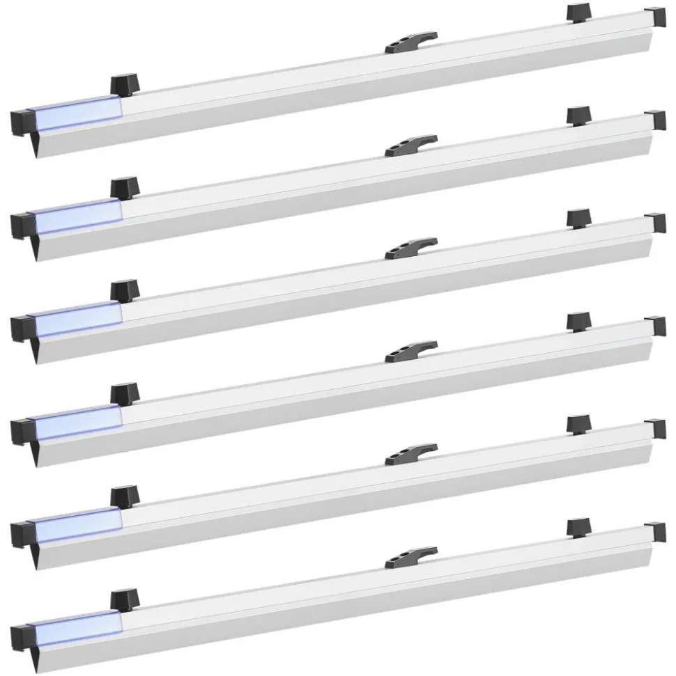VEVOR Blueprint Clamps, 30 Inches, Blueprint Hanging Clips Binding Strips, Aluminum Construction, Large Document Storage, for Blue Print, Maps, Construction Paper Poster Plans Drawings Arts, Pack of 6