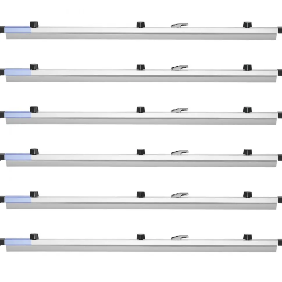 VEVOR Blueprint Clamps, 36 Inches, Blueprint Hanging Clips Binding Strips, Aluminum Construction, Large Document Storage, for Blue Print, Maps, Construction Paper Poster Plans Drawings Arts, Pack of 6