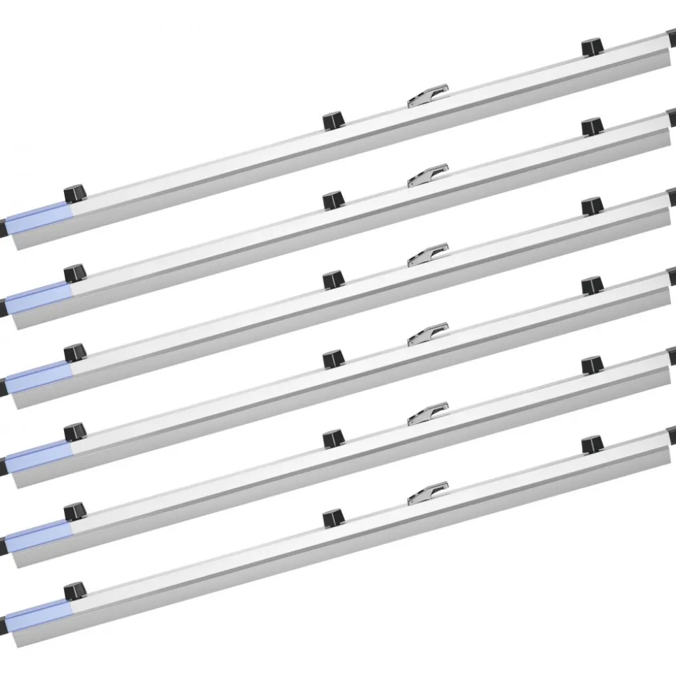 VEVOR Blueprint Clamps, 36 Inches, Blueprint Hanging Clips Binding Strips, Aluminum Construction, Large Document Storage, for Blue Print, Maps, Construction Paper Poster Plans Drawings Arts, Pack of 6