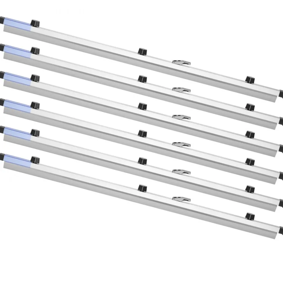 VEVOR Blueprint Clamps, 36 Inches, Blueprint Hanging Clips Binding Strips, Aluminum Construction, Large Document Storage, for Blue Print, Maps, Construction Paper Poster Plans Drawings Arts, Pack of 6