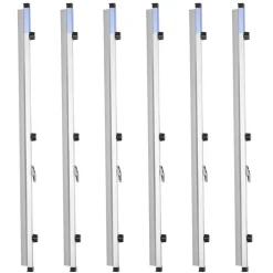 VEVOR Blueprint Clamps, 36 Inches, Blueprint Hanging Clips Binding Strips, Aluminum Construction, Large Document Storage, for Blue Print, Maps, Construction Paper Poster Plans Drawings Arts, Pack of 6
