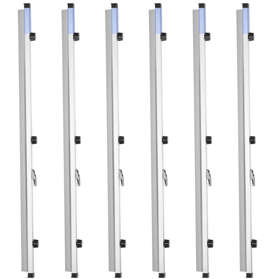 VEVOR Blueprint Clamps, 36 Inches, Blueprint Hanging Clips Binding Strips, Aluminum Construction, Large Document Storage, for Blue Print, Maps, Construction Paper Poster Plans Drawings Arts, Pack of 6