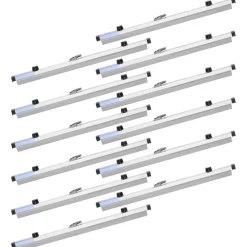 VEVOR Blueprint Clamps, 24 Inches, Blueprint Hanging Clips Binding Strips, Aluminum Construction, Document Storage, for Blue Print, Maps, Construction Paper Posters Plans Drawings Arts, Pack of 12