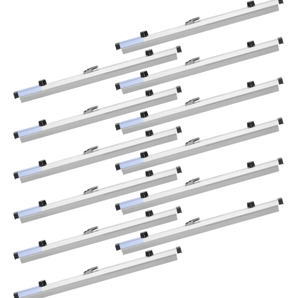 VEVOR Blueprint Clamps, 24 Inches, Blueprint Hanging Clips Binding Strips, Aluminum Construction, Document Storage, for Blue Print, Maps, Construction Paper Posters Plans Drawings Arts, Pack of 12
