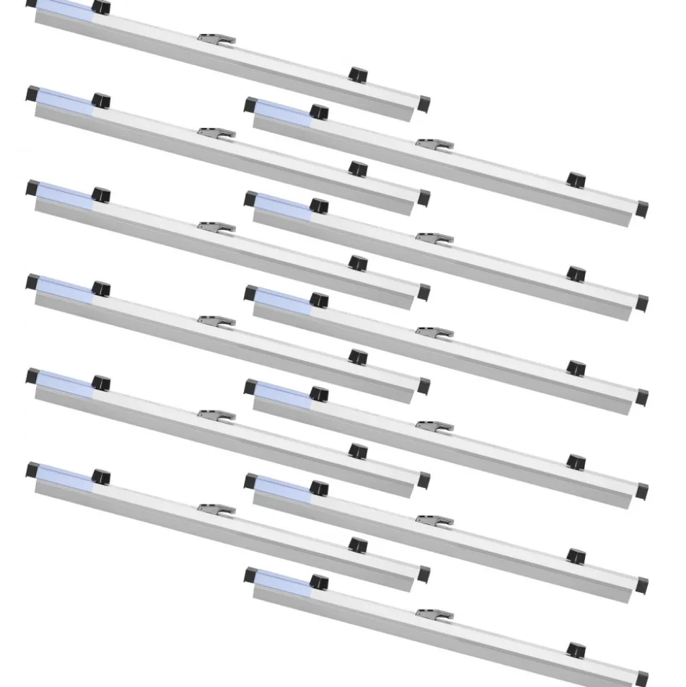 VEVOR Blueprint Clamps, 24 Inches, Blueprint Hanging Clips Binding Strips, Aluminum Construction, Document Storage, for Blue Print, Maps, Construction Paper Posters Plans Drawings Arts, Pack of 12