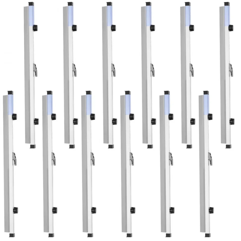VEVOR Blueprint Clamps, 24 Inches, Blueprint Hanging Clips Binding Strips, Aluminum Construction, Document Storage, for Blue Print, Maps, Construction Paper Posters Plans Drawings Arts, Pack of 12