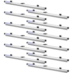 VEVOR Blueprint Clamps, 24 Inches, Blueprint Hanging Clips Binding Strips, Aluminum Construction, Document Storage, for Blue Print, Maps, Construction Paper Posters Plans Drawings Arts, Pack of 12
