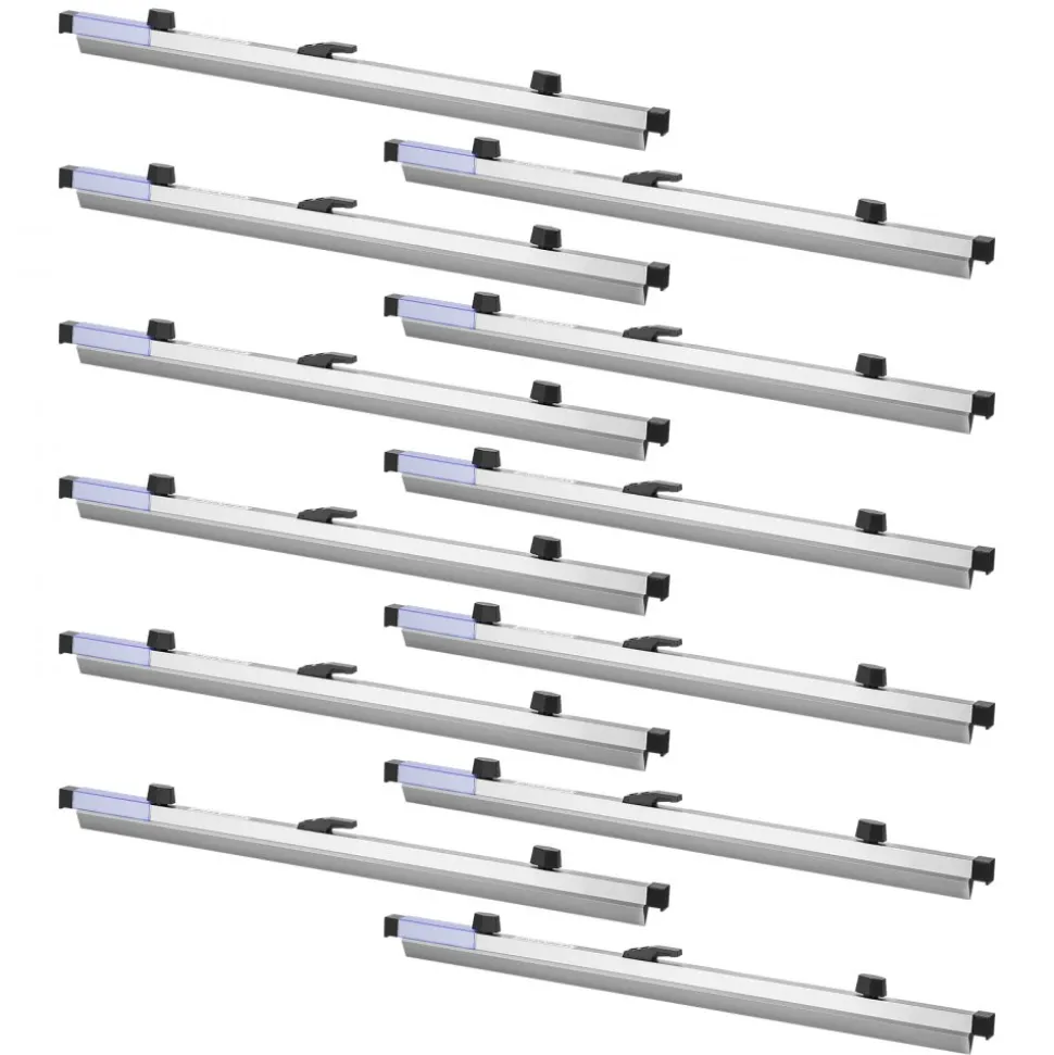 VEVOR Blueprint Clamps, 24 Inches, Blueprint Hanging Clips Binding Strips, Aluminum Construction, Document Storage, for Blue Print, Maps, Construction Paper Posters Plans Drawings Arts, Pack of 12