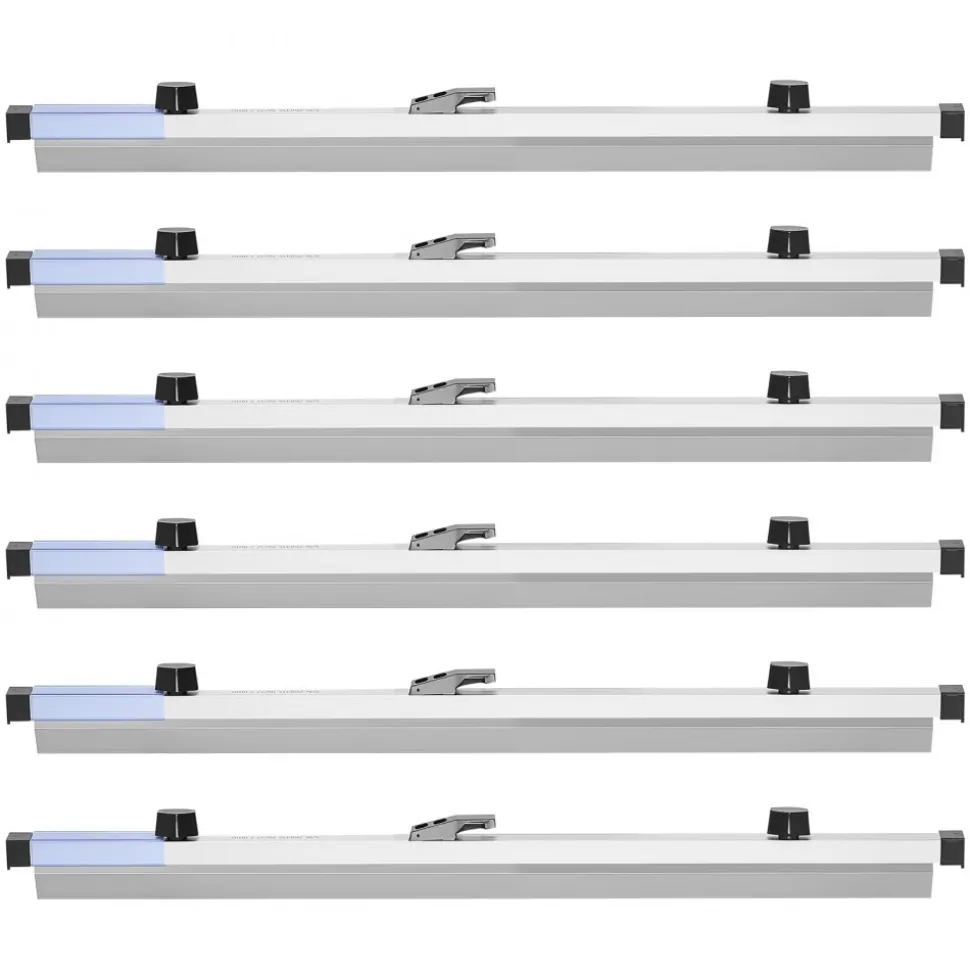 VEVOR Blueprint Clamps, 24 Inches, Blueprint Hanging Clips Binding Strips, Aluminum Construction, Document Storage, for Blue Print, Maps, Construction Paper Posters Plans Drawings Arts, Pack of 6