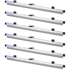 VEVOR Blueprint Clamps, 24 Inches, Blueprint Hanging Clips Binding Strips, Aluminum Construction, Document Storage, for Blue Print, Maps, Construction Paper Posters Plans Drawings Arts, Pack of 6