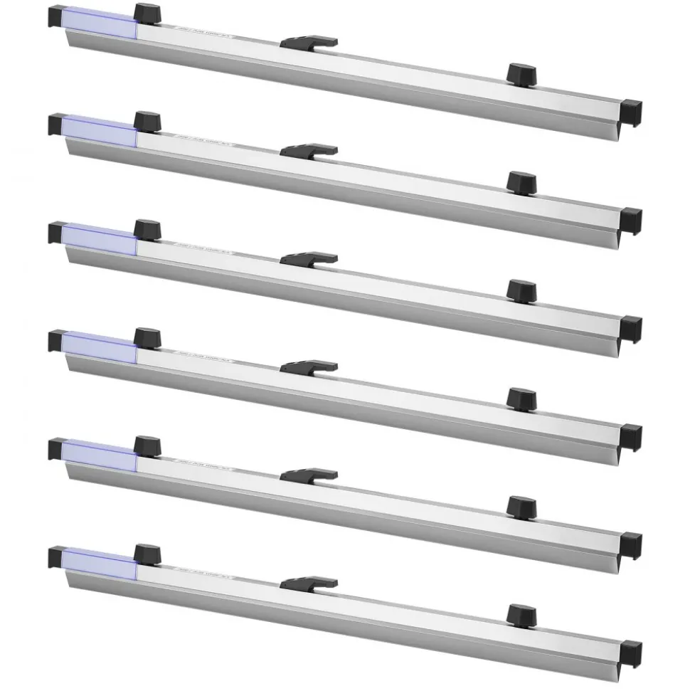 VEVOR Blueprint Clamps, 24 Inches, Blueprint Hanging Clips Binding Strips, Aluminum Construction, Document Storage, for Blue Print, Maps, Construction Paper Posters Plans Drawings Arts, Pack of 6